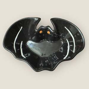 Hausenware Halloween Black Bat Shaped Serving Dish